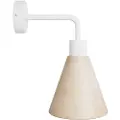 Creative Cables Med Bulb Fermaluce-lampe Med Kegleformet Trælampeskærm Og Buet Forlænger
