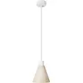 Creative Cables Med Bulb Hængelampe Med Kegleformet Lampeskærm I Træ
