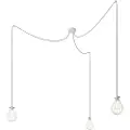 Creative Cables Multiple With 3 Drops With Textile Cable And Drop Lampshade Already Assembled Pendellampe