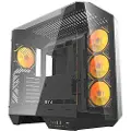Darkflash Tech DY470 computerchassis med 4 ARGB-blæsere - sort