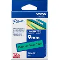 Brother Tape 9mm Tze-721 Sort/grøn