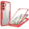 Mtp Products Samsung Galaxy A26 360 Beskyttelse Cover - Rød / Klar