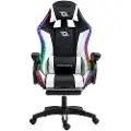 Powergaming Led Rgb Gamingstol Med Fodstøtte