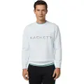 Hackett London Hackett Londontil mænd. HM5800006 Sweatshirt Club Hsport hvid (XL), Casual, Bomuld