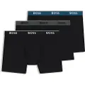 Hugo Boss BOSStil mænd. 50531691 Sæt 3 Boxershorts Power sort (XXL), Afslappet, Bomuld
