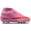 Nike Jr. Mercurial Superfly 10 Club High Top-fodboldstøvler til flere typer underlag til mindre/større børn - Pink