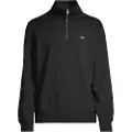 Levi's Levi'stil mænd. A8606-0000 Original Housemark sweatshirt med kvart lynlås, sort (S), Casual, Bomuld