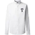 Hackett London Hackett Londontil mænd. HM3010497 Heritage Oxford-skjorte hvid (S), Casual, Party, Bomuld, Lange ærmer