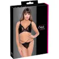 Cottelli - gennemsigtig, blonde bh-sæt (sort) - L
