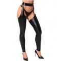 Noir Handmade - skinnende strømper - chaps (sort) - L