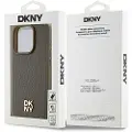 DKNY Dkhmp15lpshrpsw Iphone 15 Pro 6.1 Leather Monogram Pattern Telefon Etui