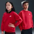 Nike Oversized Nike Sportswear Club Fleece-sweatshirt til større børn - rød