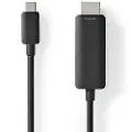 Nedis Ccgl64655bk10 Usb-c Til Hdmi-adapterkabel Usb 3.2 Gen 1 4k Nikkelbelagt 1 M 60hz