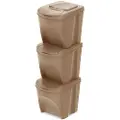 Keden 39x29x45 Cm Stabelbare Genbrugsbeholdere 3 Enheder
