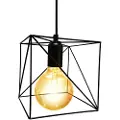 Matel Vintage Pendellampe E27 Firkantet