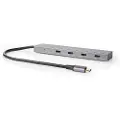 Nedis Uhubu3470at Usb-hub Usb-c 3.2 Gen 2 M-usb-c 3.2 Gen 2 F Pd 3.0/3x Usb-c 3.2 Gen 2 F 4-port Usb-drevet 10 Gbps