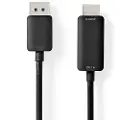 Nedis Ccgp37104bk20 Displayport-kabel Dp M-hdmi-stik 4k Nikkelbelagt 2 M 60hz