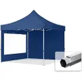 TOOLPORT 3x3m, aluminium, easy-up-pavillon, 2 sidedele, mørkeblå