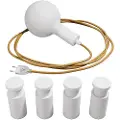 Creative Cables Med Bulb Bærbart Slangeformet Lampe Med Lampeholder Og Stik I Metal