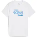 Puma Olympique de Marseille FtblCulture Tee Youth, Clothing, White/Azure, 7-8Y