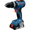 Bosch Gsb 18v-65 + 1x2.0ah + 1xprocore 4.0ah + Lcase Elektrisk Skruetrækker
