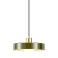 QAZQA Retro pendellampe guld med grønt glas - Jina