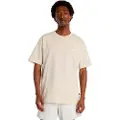 New Balance New Balancetil mænd. MT53926 T-shirt med cirkulært logo, beige (L), Casual, Bomuld, Korte ærmer