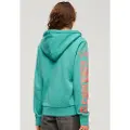 Superdry Super Athletic Graphic Sweatshirt Med Lynlås