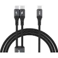Dudao 2in1 USB-C-kabel 100W 1xUSB-C til 2xUSB-C 1,2 m - Svart