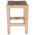 Wellhome Lav Firkantet Rustik Træbænk Uden Lak 32.5x32.5x48.5 Cm