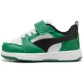 Puma Rebound v6 Lo Toddlers'Sneakers, Shoes, White/Black/Archive Green, 20
