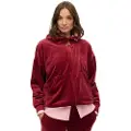 Superdry Superdrytil kvinder. W2012544A Country Club Velour Ziphood rød (M), Casual, Polyester