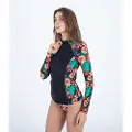 Hurley Fiji Fantasy Front Rash Guard Jakke Til Kvinder