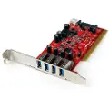 StarTech.com 4-ports Pci Usb 3.0-kort Med Sata-strøm