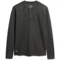 Superdry Superdrytil mænd. M6010776A Langærmet T-shirt med prægning, sort (S), Casual, Bomuld, Lange ærmer