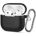 TechProtection AirPods 4 Tech-Protect Silikone krog etui - Sort