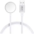 Tech-Protect MC02 UltraBoost magnetisk oplader til Apple Watch med USB-A-kabel - 1m - hvid