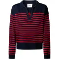 Pepe Jeans Pepe Jeanstil kvinder. PL7000012 Navy Carlina-trøje (S), Casual, Bomuld, Lange ærmer, Blå