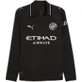 Puma Manchester City 25/26 Authentic Long Sleeve Away Jersey Men, Sport, Black, XXL