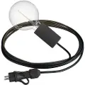 Creative Cables Snake Eiva Elegant Bærbar Udendørslampe Med Tekstilkabel. Ip65 Vandtæt Lampeholder Og Stik 5 M