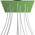 Creative Cables Krovnq4012f116 Xxl Rose-one Square Green Meadow Rosesæt