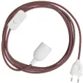 Creative Cables Snakebis Zig-zag E14 Kabelsæt Med Lampholder. Zigzag-stofledning Og 2-benet Stik 1.8 M