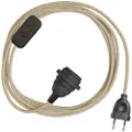 Creative Cables Snakebis E14 Lampeskærm-kabelsæt Med Lampeholder. Farvet Stofkabel Og 2-pin Stik 1.8 M