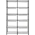 Vevor Plantestativ med Vækstlys, 6 Etager, 200W Indendørs Vækstlyshylde Fuldspektret Lys Metal Plantestativ med Timer Haveplantestativ til Frøstart 94 cm L x 33 cm B x 142 cm H