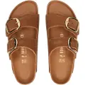 Birkenstock Birkenstocktil kvinder. 1011073 Sandaler i læder Arizona Big Buckle Leoi brown (38), Brun, Fast, Ingen, Casual