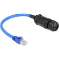 DeLOCK Waterproof Rj45 Coupling Ip68 Rj-45 Cat6 0.25m. Blå, Sort