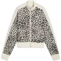 Puma T7 LEO LUXE All-Over Print Short Track Jacket Women, Clothing, Alpine Snow/Ice Coffee, L