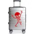 Tokyoto Luggage Silver Skull Kuffert Med Hjul