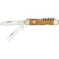 Güde Lommekniv ALPHA OAK 7 cm, med gaffel, brun, Güde