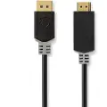 Nedis Guld Ccbw37100at30 Displayport-kabel Dp M-hdmi-stik 4k Forgyldt 3 M 30hz